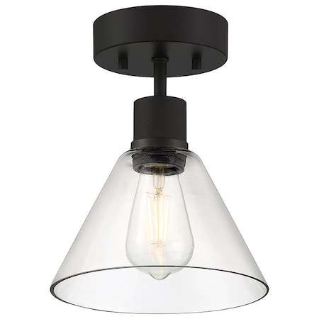 Access Lighting Port Nine Martini, Martini LED SemiFlush, Matte Black Finish, Clear Glass 63146LEDDLP-MBL/CLR